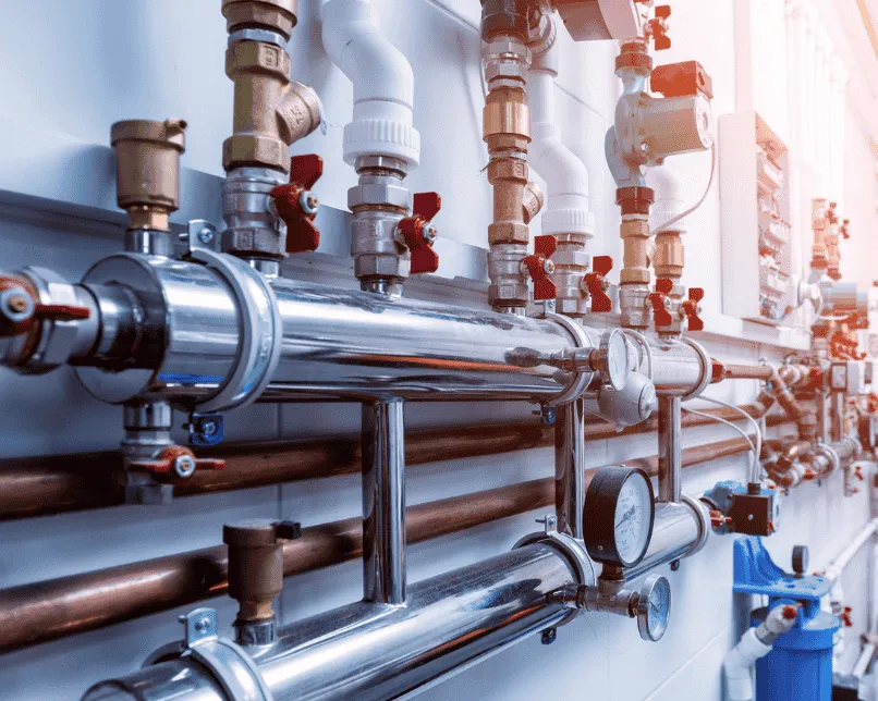 Brass components used in facility management and maintenance applications