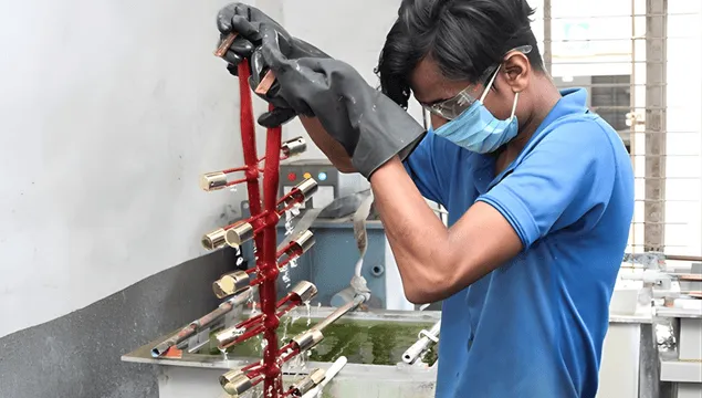 Om Brass Industries Electro Plating Unit facility in Jamnagar - precision brass manufacturing process image 3
