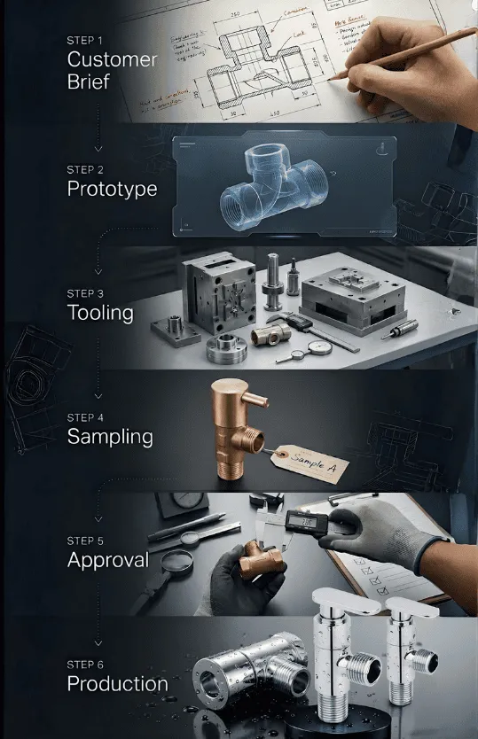 brass valve product development and manufacturing workflow